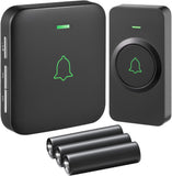 Wireless Door Bell, Waterproof Battery Operated Doorbell Chime Operating at 1000 Feet, Portable Door Chime kit