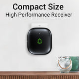 Classroom Doorbell Wireless Doorbell Door Bell Ringer Wireless IP66 Waterproof 1000Ft 32 Chimes 115dB 7 Vol Levels Mute Mode & LED Flash Doorbells for Home Kids Room Teachers Classroom Office