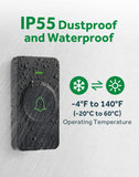 Wireless Door Bell, Waterproof Battery Operated Doorbell Chime Operating at 1000 Feet, Portable Door Chime kit