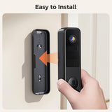 2K Wireless Video Doorbell Camera with AI Human Detection, Night Vision & Two-Way Audio, Battery-Powered, Cloud Storage, Alexa Compatible, Includes Chime