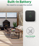 Wireless Door Bell, Waterproof Battery Operated Doorbell Chime Operating at 1000 Feet, Portable Door Chime kit