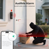 2K Wireless Video Doorbell Camera with AI Human Detection, Night Vision & Two-Way Audio, Battery-Powered, Cloud Storage, Alexa Compatible, Includes Chime