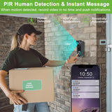 Video Doorbell Camera Wireless with Chime, 2K HD WiFi Smart Doorbell, Voice Changer, PIR Motion Detection, 2-Way Audio, Night Vision, 2.4G, IP66, Battery Powered